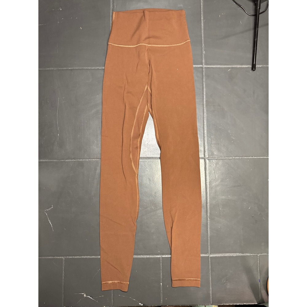 Lululemon Align High-Rise Pant 28 Roasted Brown Nulu Yoga Legging Size 2 LW5CTES
